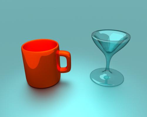 Drinking Glass And Cup [Cycles ]  preview image